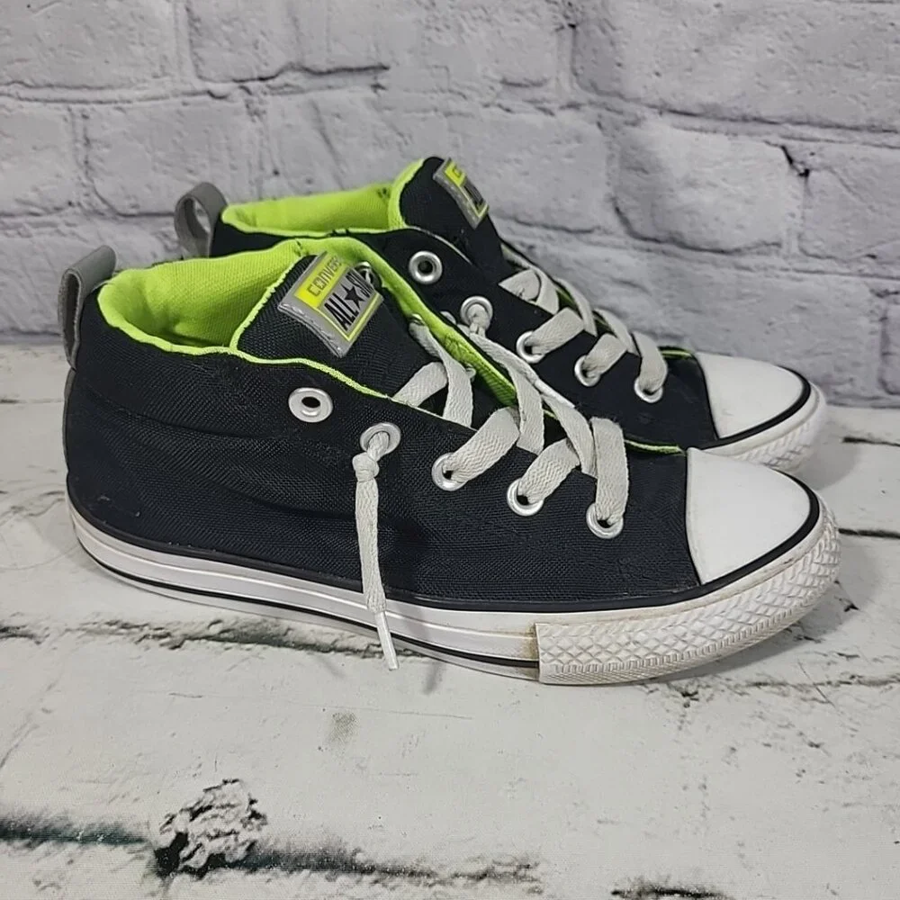 Converse All Star Shoes High-Top Sneakers Reflective Backs Unisex Youth Size 3‎